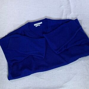 Peter Millar Mens V Neck Blue Merino Wool Sweater Size L